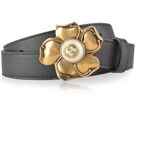 gucci leather belt with metal flower|genuine leather gucci belt men.